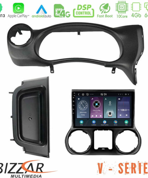 Kimpiris - Bizzar V Series Jeep Wrangler 2014-2017 10core Android13 4+64GB Navigation Multimedia Tablet 9"