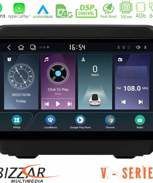 Kimpiris - Bizzar V Series Jeep Wrangler 2018-> 10core Android13 4+64GB Navigation Multimedia Tablet 9"