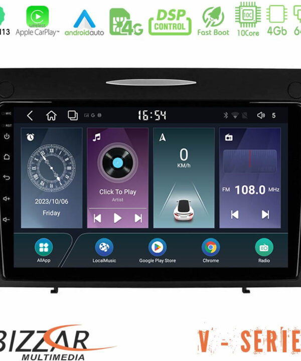 Kimpiris - Bizzar V Series Mercedes SLK Class 10core Android13 4+64GB Navigation Multimedia Tablet 9"