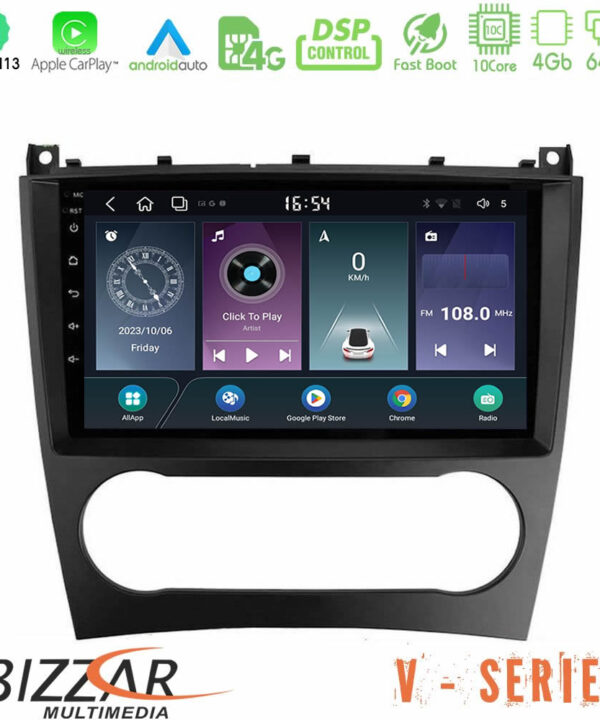 Kimpiris - Bizzar V Series Mercedes W203 Facelift 10core Android13 4+64GB Navigation Multimedia Tablet 9"
