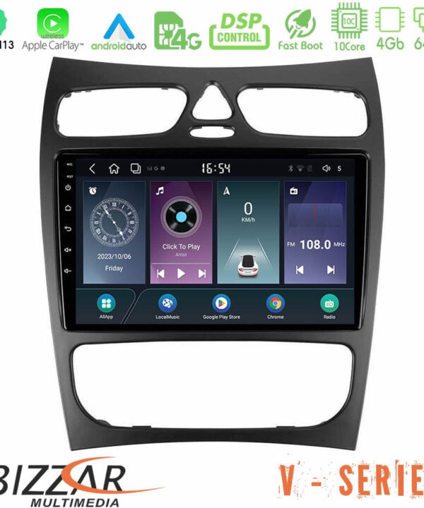Kimpiris - Bizzar V Series Mercedes CLK Class W209 2000-2004 10core Android13 4+64GB Navigation Multimedia Tablet 9"