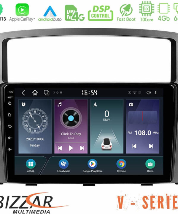 Kimpiris - Bizzar V Series Mitsubishi Pajero 2008-2009 10core Android13 4+64GB Navigation Multimedia Tablet 9"