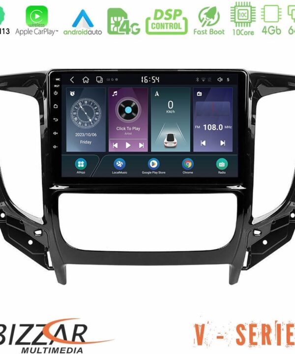 Kimpiris - Bizzar V Series Mitsubishi L200 2016-> & Fiat Fullback (Auto A/C) 10core Android13 4+64GB Navigation Multimedia Tablet 9"