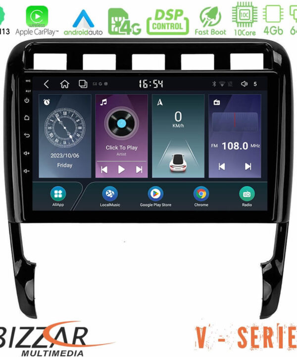 Kimpiris - Bizzar V Series Porsche Cayenne 2003-2010 10core Android13 4+64GB Navigation Multimedia Tablet 9"