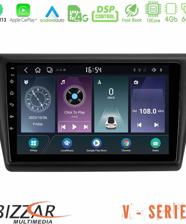 Kimpiris - Bizzar V Series Skoda Rapid 2013-2017 10core Android13 4+64GB Navigation Multimedia Tablet 9"