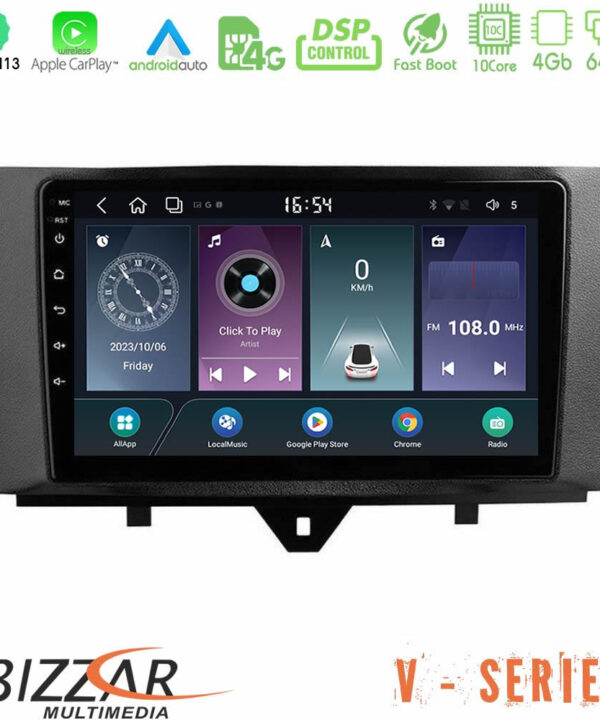 Kimpiris - Bizzar V Series Smart 451 Facelift 10core Android13 4+64GB Navigation Multimedia Tablet 9"
