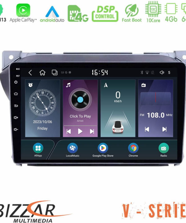 Kimpiris - Bizzar V Series Suzuki Alto & Nissan Pixo 10core Android13 4+64GB Navigation Multimedia Tablet 9"