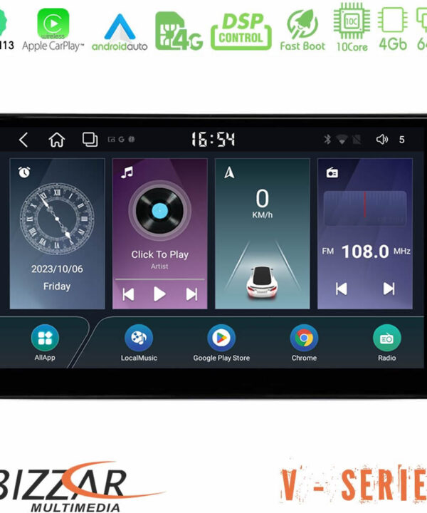 Kimpiris - Bizzar V Series VW Group 10core Android13 4+64GB Navigation Multimedia Tablet 10"