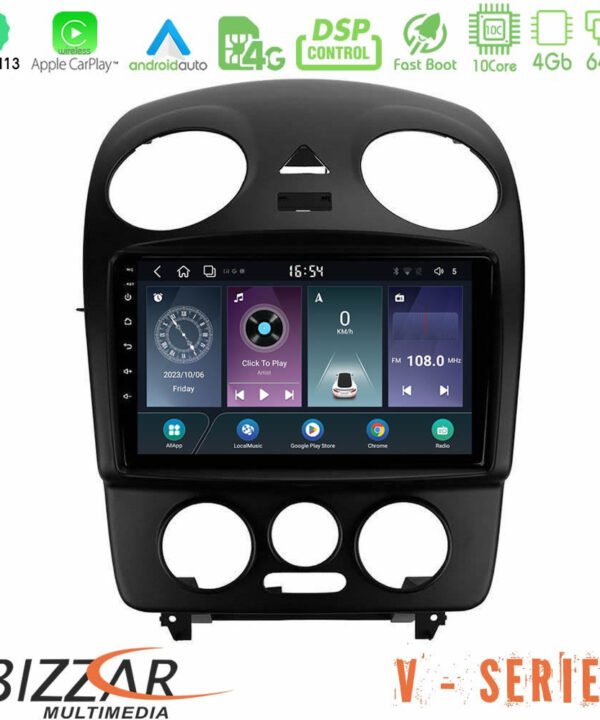 Kimpiris - Bizzar V Series VW Beetle 10core Android13 4+64GB Navigation Multimedia Tablet 9"