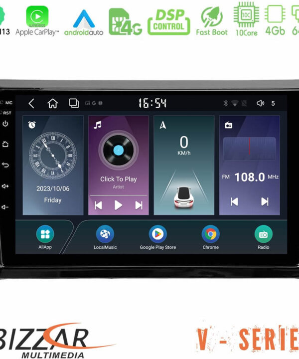 Kimpiris - Bizzar V Series VW Beetle 10core Android13 4+64GB Navigation Multimedia Tablet 9"