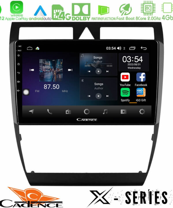 Kimpiris - Cadence X Series Audi A6 (C5) 1997-2004 8core Android12 4+64GB Navigation Multimedia Tablet 9"