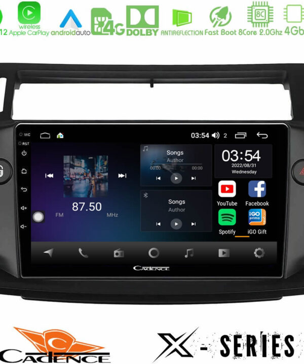 Kimpiris - Cadence X Series Citroen C4 2004-2010 8core Android12 4+64GB Navigation Multimedia Tablet 9" (μαύρο χρώμα)
