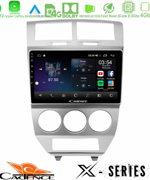 Kimpiris - Cadence X Series Dodge Caliber 2006-2011 8core Android12 4+64GB Navigation Multimedia Tablet 10"