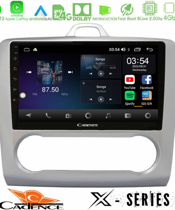 Kimpiris - Cadence X Series Ford Focus Auto AC 8core Android12 4+64GB Navigation Multimedia 9"