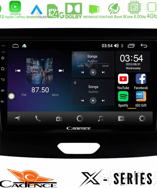 Kimpiris - Cadence X Series Ford Ranger 2017-2022 8core Android 14 4+64GB Navigation Multimedia Tablet 9"