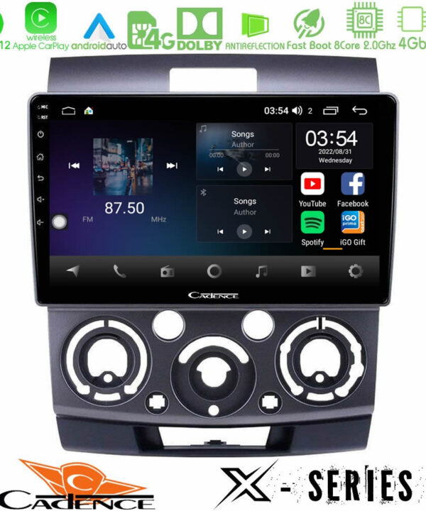 Kimpiris - Cadence X Series Ford Ranger/Mazda BT50 8core Android12 4+64GB Navigation Multimedia Tablet 9"
