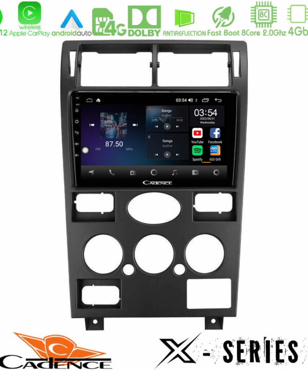 Kimpiris - Cadence X Series Ford Mondeo 2001-2004 8Core Android12 4+64GB Navigation Multimedia Tablet 9"