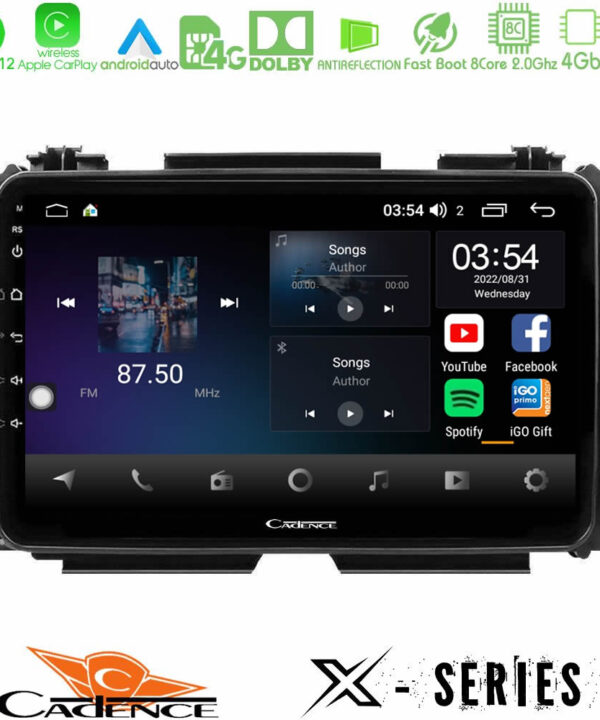 Kimpiris - Cadence X Series Honda HR-V 8core Android12 4+64GB Navigation Multimedia Tablet 9"