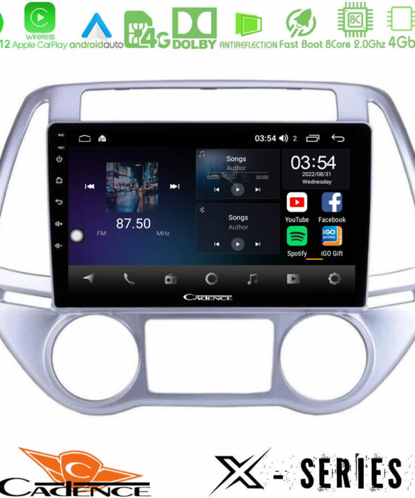 Kimpiris - Cadence X Series Hyundai i20 2012-2014 8core Android12 4+64GB Navigation Multimedia Tablet 9"