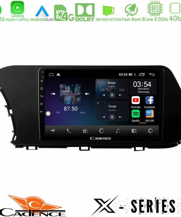 Kimpiris - Cadence X Series Hyundai i20 2021-2024 8core Android12 4+64GB Navigation Multimedia Tablet 9"