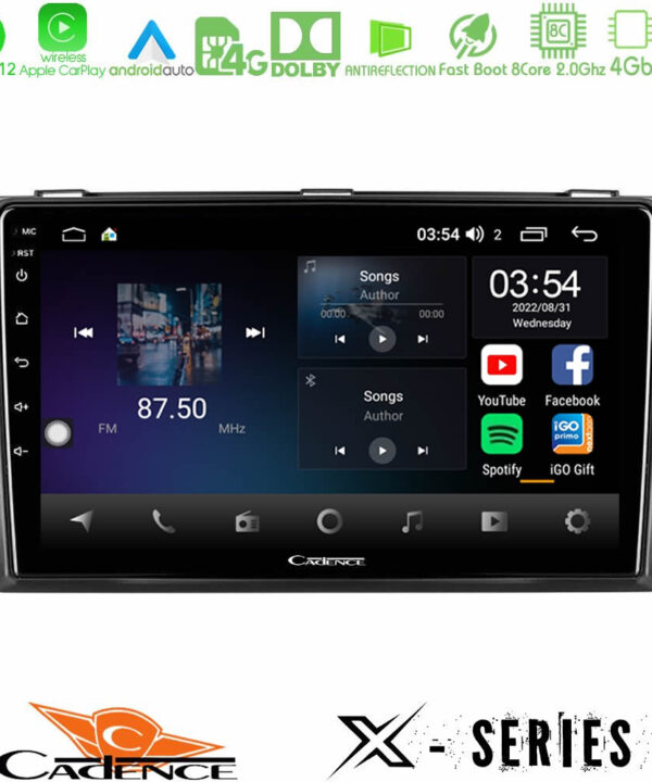 Kimpiris - Cadence X Series Mazda 3 2004-2009 8core Android12 4+64GB Navigation Multimedia Tablet 9"