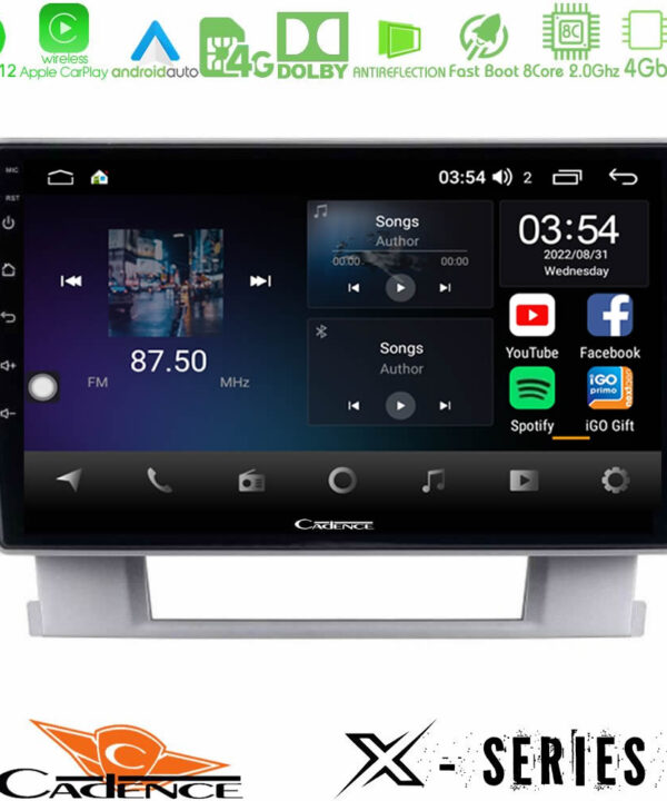 Kimpiris - Cadence X Series Opel Astra J 2010-2014 8core Android12 4+64GB Navigation Multimedia Tablet 9"