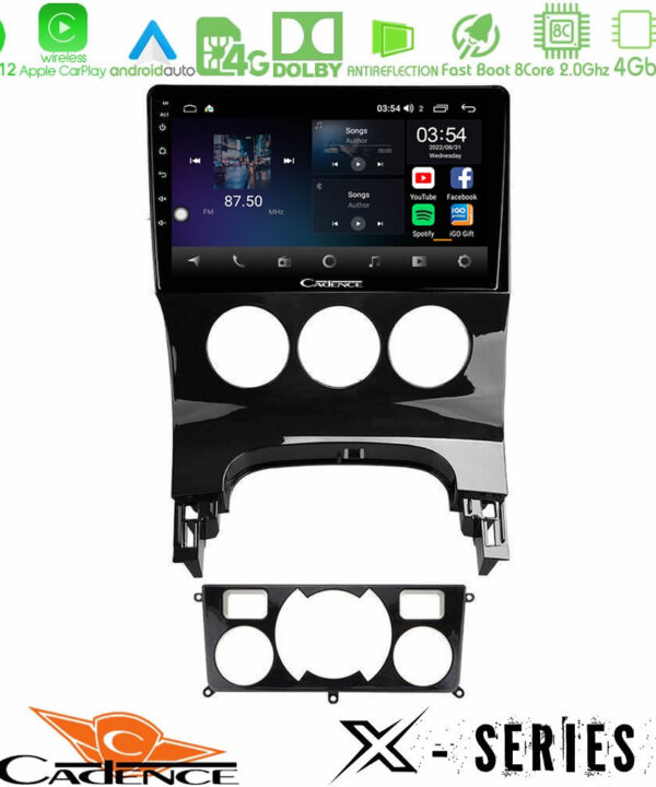 Kimpiris - Cadence X Series Peugeot 3008 AUTO A/C 8core Android12 4+64GB Navigation Multimedia Tablet 9"