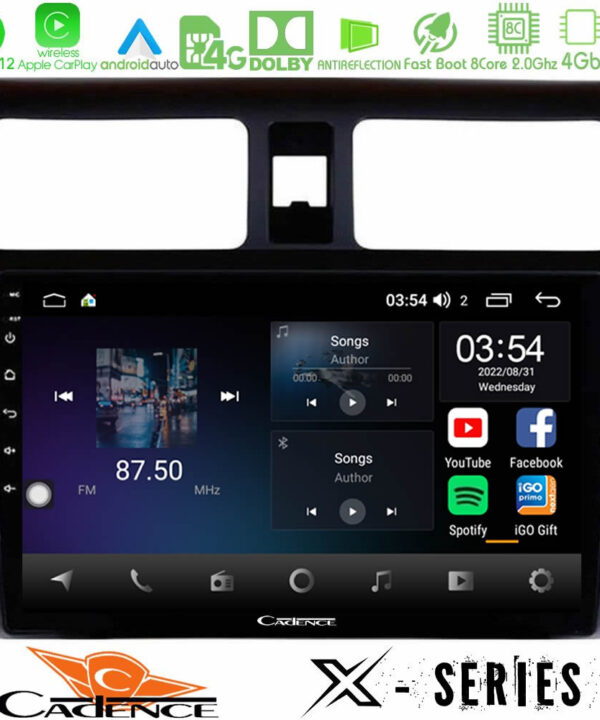 Kimpiris - Cadence X Series Suzuki Swift 2005-2010 8core Android12 4+64GB Navigation Multimedia Tablet 10"