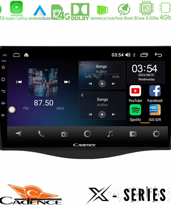 Kimpiris - Cadence X Series Toyota RAV4 8core Android12 4+64GB Navigation Multimedia 9"