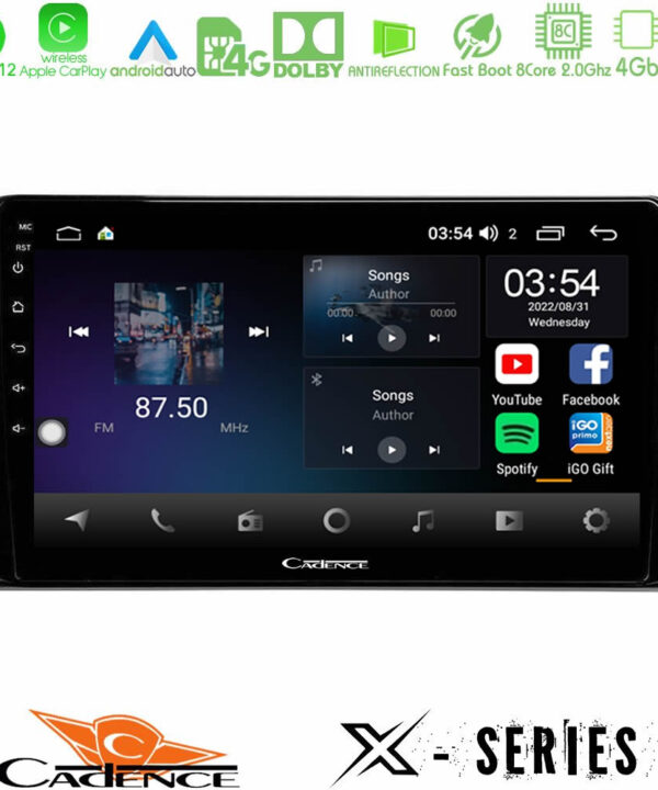 Kimpiris - Cadence X Series Toyota RAV4 2019-2023 8Core Android12 4+64GB Navigation Multimedia Tablet 10"