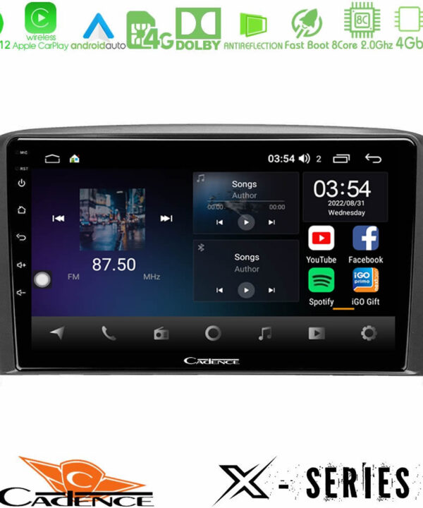 Kimpiris - Cadence X Series Volvo S80 1998-2006 8core Android12 4+64GB Navigation Multimedia Tablet 9"