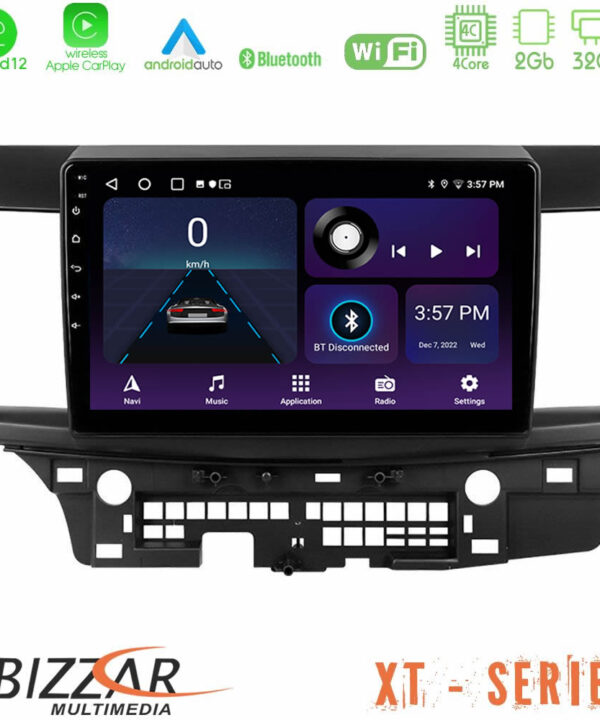 Kimpiris - Bizzar XT Series Mitsubishi Lancer 2008 – 2015 4Core Android12 2+32GB Navigation Multimedia Tablet 10"