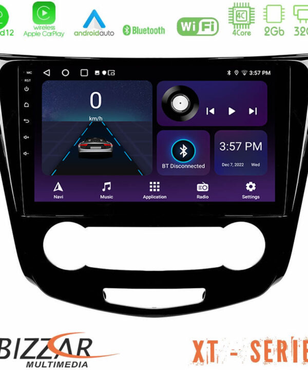 Kimpiris - Bizzar XT Series Nissan Qashqai J11 (Manual A/C) 4Core Android12 2+32GB Navigation Multimedia Tablet 10"