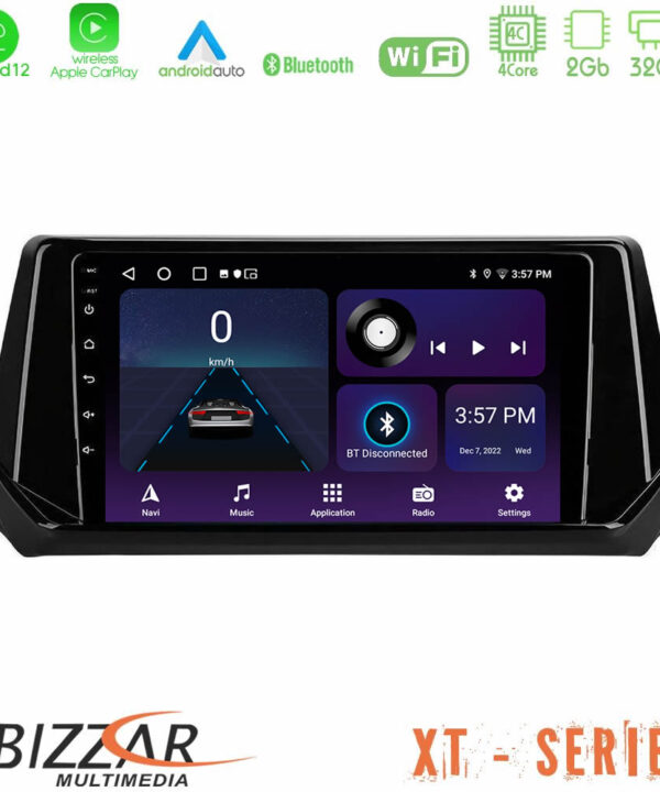 Kimpiris - Bizzar XT Series Peugeot 208 2019-2023 4Core Android12 2+32GB Navigation Multimedia Tablet 9"