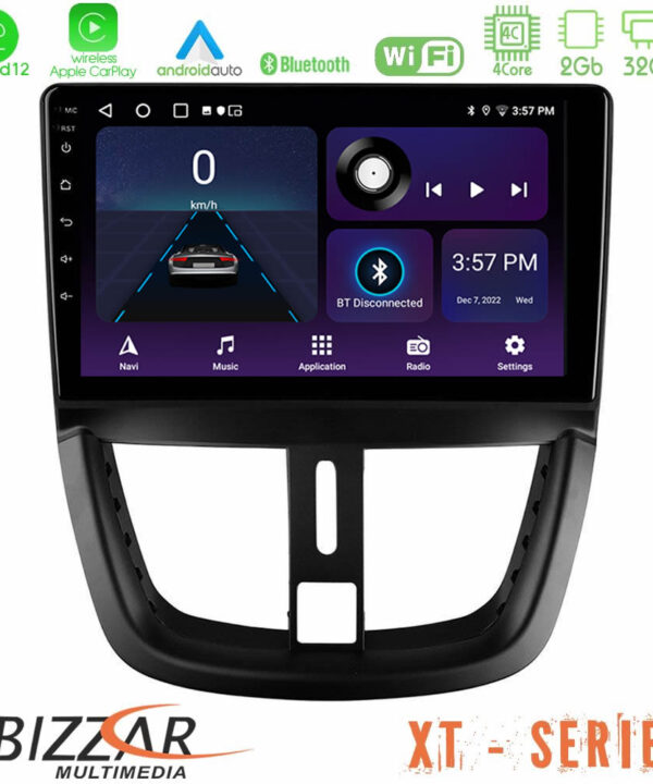 Kimpiris - Bizzar XT Series Peugeot 207 4Core Android12 2+32GB Navigation Multimedia Tablet 9"
