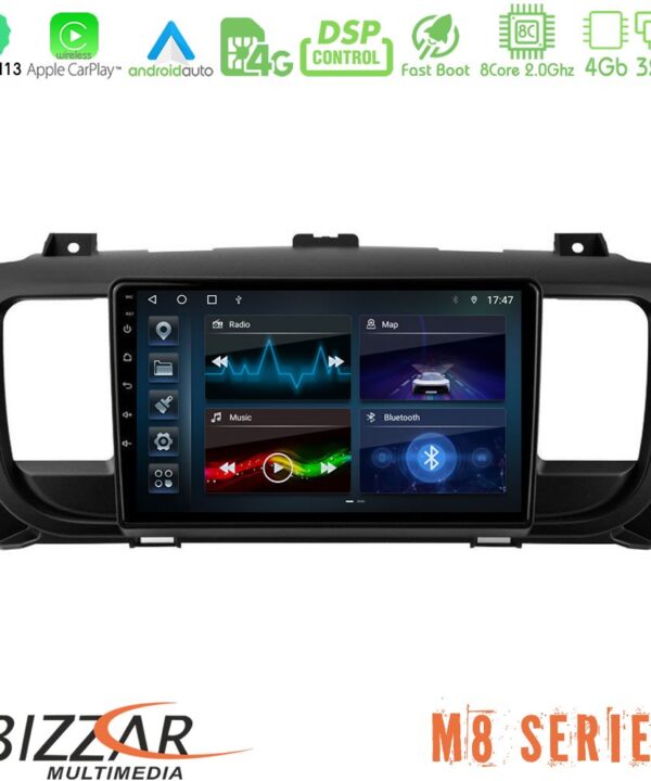 Kimpiris - Bizzar M8 Series Citroen/Peugeot/Opel/Toyota 8core Android13 4+32GB Navigation Multimedia Tablet 9"