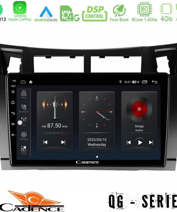 Kimpiris - Cadence QG Series 8Core Android13 4+64GB Toyota Yaris Navigation Multimedia Tablet 9" (Μαύρο Χρώμα)