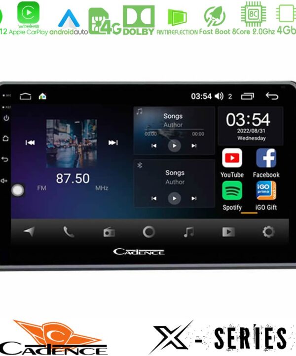 Kimpiris - Cadence X Series Dacia Duster 2019-> 8core Android12 4+64GB Navigation Multimedia Tablet 9"