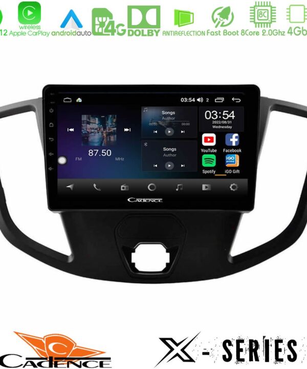 Kimpiris - Cadence X Series Ford Transit 2014-> 8core Android12 4+64GB Navigation Multimedia Tablet 9"