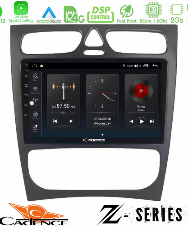 Kimpiris - Cadence Z Series Mercedes C Class (W203) 8core Android12 2+32GB Navigation Multimedia Tablet 9"