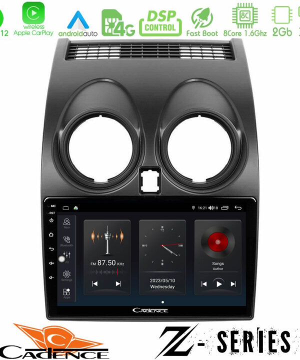 Kimpiris - Cadence Z Series Nissan Qashqai J10 8core Android12 2+32GB Navigation Multimedia Tablet 9"