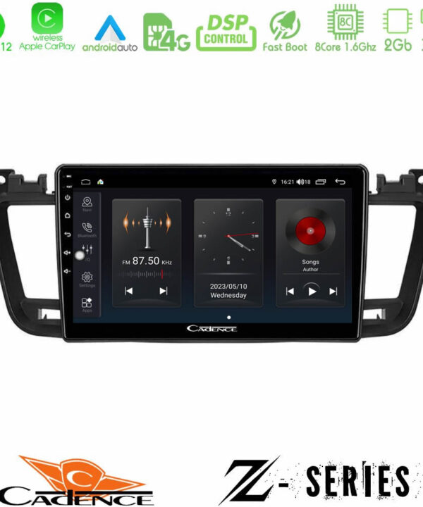 Kimpiris - Cadence Z Series Peugeot 508 2010-2018 8core Android12 2+32GB Navigation Multimedia Tablet 9"