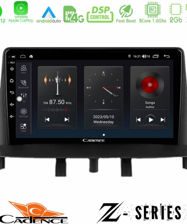 Kimpiris - Cadence Z Series Renault Megane 3 2009-2013 8Core Android12 2+32GB Navigation Multimedia Tablet 9"