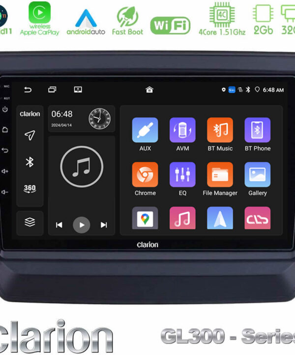 Kimpiris - Clarion GL300 Series 4Core Android11 2+32GB Isuzu D-MAX 2020-2023 Navigation Multimedia Tablet 9" Με Carplay & Android Auto
