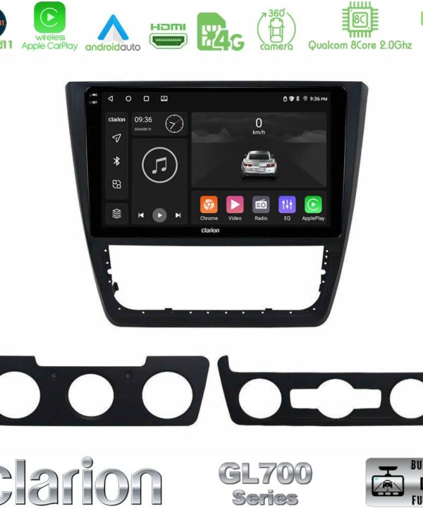 Kimpiris - Clarion GL700 Series 8Core Android13 4+64GB Skoda Yeti 2009-> Navigation Multimedia Tablet 10" Με Carplay & Android Auto