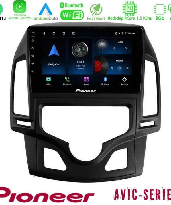 Kimpiris - Pioneer AVIC 4Core Android13 2+64GB Hyundai i30 2007-2012 Auto A/C Navigation Multimedia Tablet 9"
