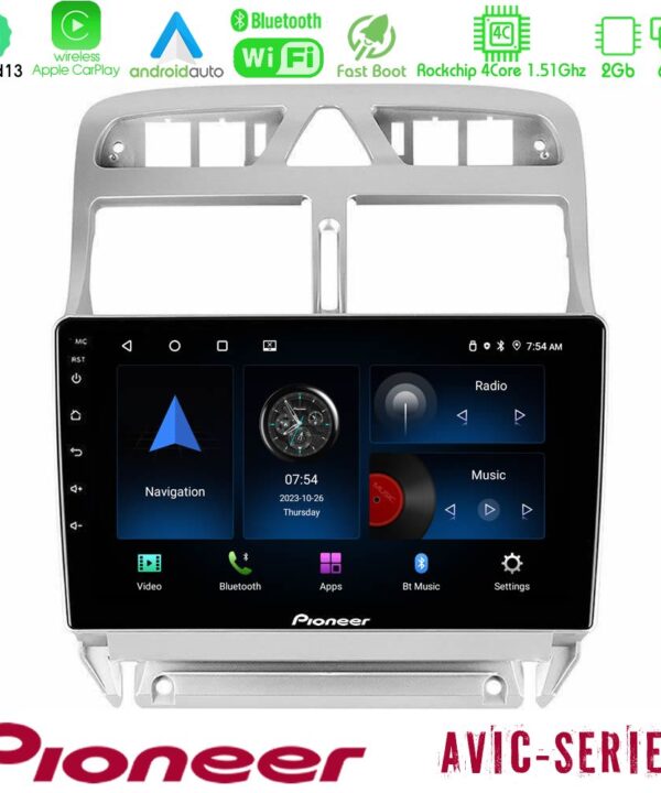 Kimpiris - Pioneer AVIC 4Core Android13 2+64GB Peugeot 307 2002-2008 Navigation Multimedia Tablet 9"