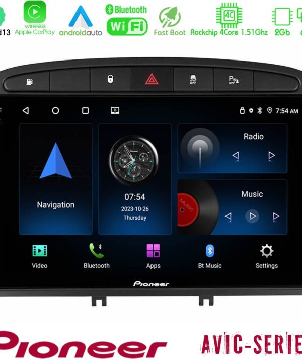 Kimpiris - Pioneer AVIC 4Core Android13 2+64GB Peugeot 308/RCZ Navigation Multimedia Tablet 9"
