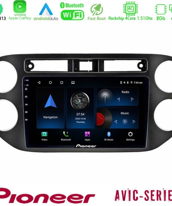 Kimpiris - Pioneer AVIC 4Core Android13 2+64GB VW Tiguan Navigation Multimedia Tablet 9" (23mm alarm button)