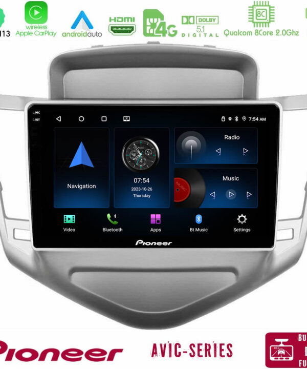 Kimpiris - Pioneer AVIC 8Core Android13 4+64GB Chevrolet Cruze 2009-2012 Navigation Multimedia Tablet 9"